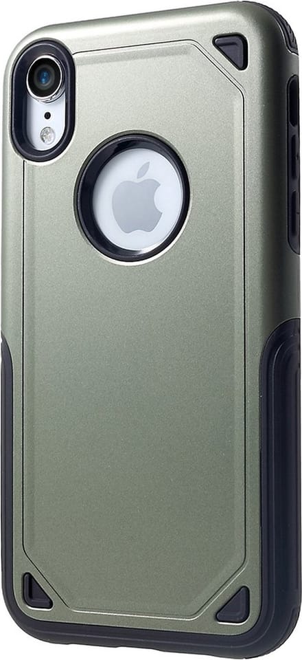 Peachy ProArmor protection hoesje bescherming geschikt voor iPhone XR case - Groen army