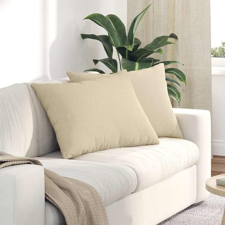 vidaXL - Zitkussens - 2 - st - Stof - Crème - 70 - x - 50 - cm