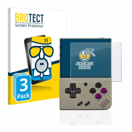 BROTECT - Screenprotector voor Miyoo Mini Plus - Folie Beschermfolie Beschermglas matte 3 Stuks