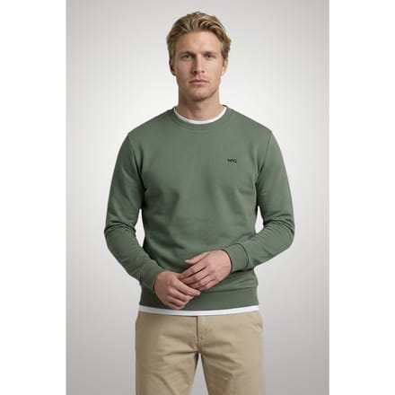 McGregor Mcg Logo Crew Light Olive Größe: M | Pullover Outlet | Herren | Grün
