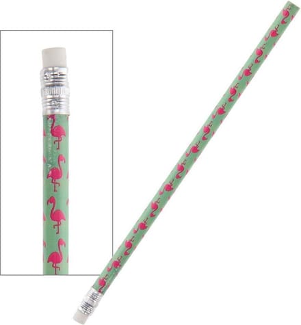 potlood flamingo met gum 4 stuks