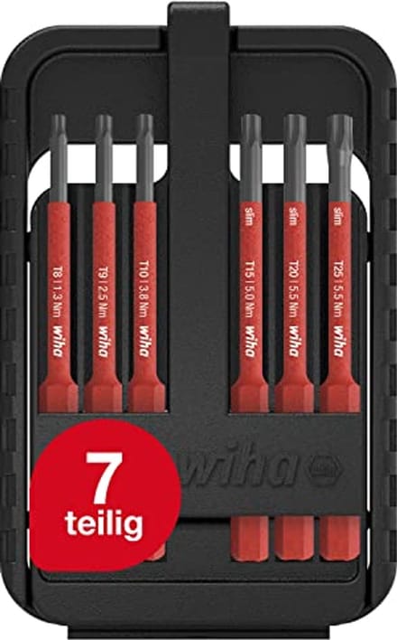 TORX Bitset voor Elektrisch Gereedschap - 7 Stuks met SlimBits Doos