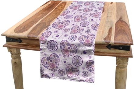 ABAKUHAUS Valentijnsdag-tafelloper – rechthoekig 40x180 cm – polyester, wasbaar