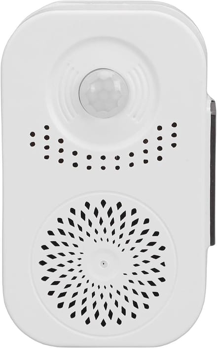 Deurbel met Sensor - Welkomstmelder - Gasten Ontvangen - Eigen Stem Opname - 12 x 7 x 5 cm - Wit