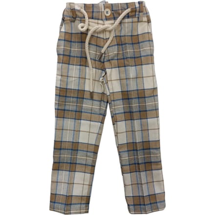 Emanuel Pris - Pantalone Panna/beige/Blue Square EPT6153B