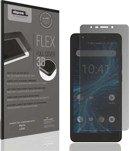 dipos FLEX – Matte Privacy Screenprotector geschikt voor Myria L550 | Volledige Schermbescherming | Case-Friendly