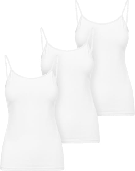 Ladeheid 3 pack Dameshemd Singlet-Onderhemd – Wit – S - LA-LA40-263-US