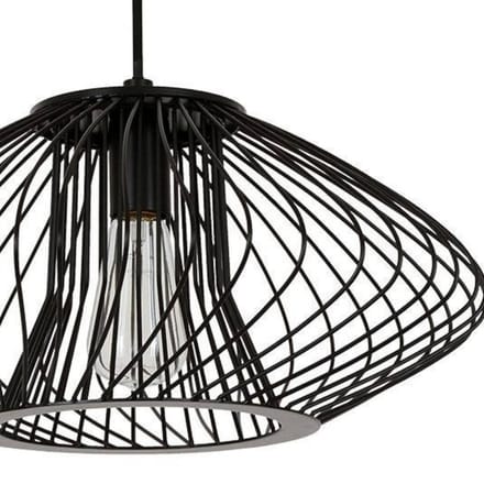 Beacon Lighting Hanglamp Pheonix Squat, zwart, metaal, Ø 45 cm