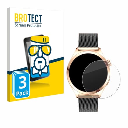 Screenprotector 3 Stuks voor Niolina Smartwatch 1.27" Beschermglas transparant