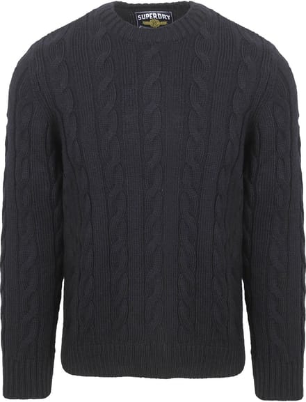 Superdry Pullover Jacob Cable Navy - Maat XL - Heren - Pullovers