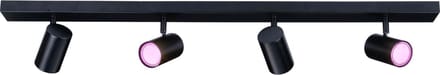 Ledvion - LED Plafondspot - Zwart 4-lichts - Dimbaar - 5W - GU10 - IP20