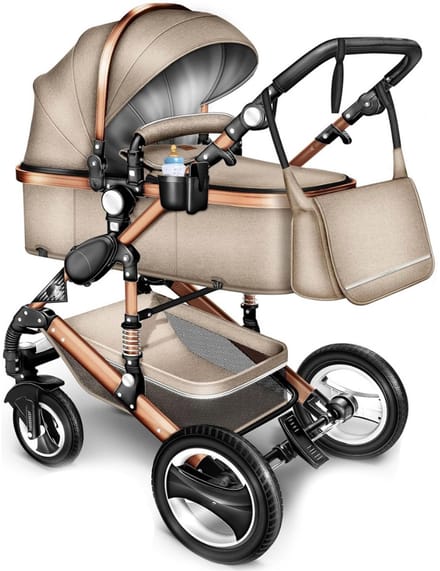 CRLYN® Kinderwagen 3 in 1 – Multifunctionele Wandelwagen – Babywagen