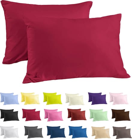 Zavelo Katoen Kussenslopen Basics Rood (set van 2)-60 x 70 cm (standaard)