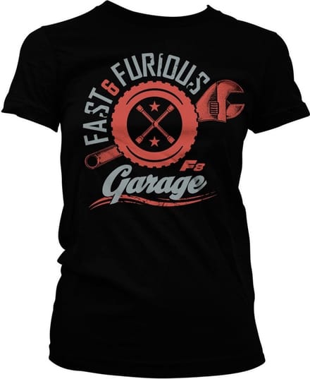 The Fast And The Furious Dames Tshirt -L- Garage Zwart