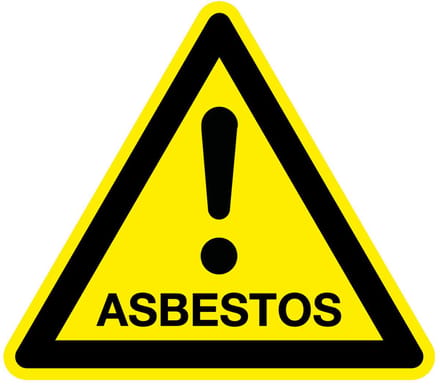 Waarschuwingssticker asbestos 200 mm