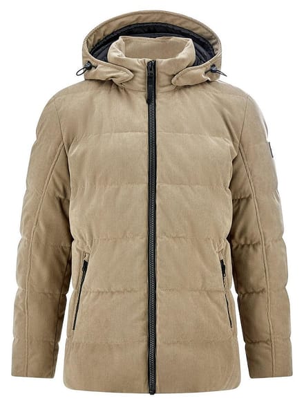 Doorgestikt cordjack Van CALAMAR beige