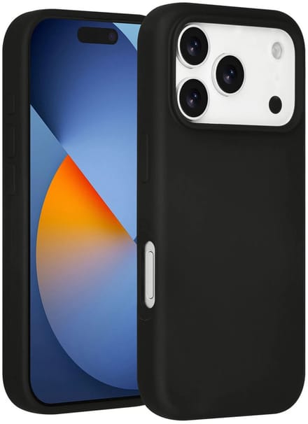 Backcover - Premium Liquid Silicone Soft Hoesje - Geschikt voor: iPhone 17 Pro Max - Zwart