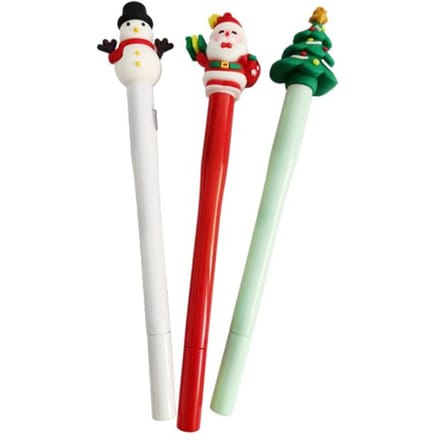 Balpen kerst met licht, assorti
