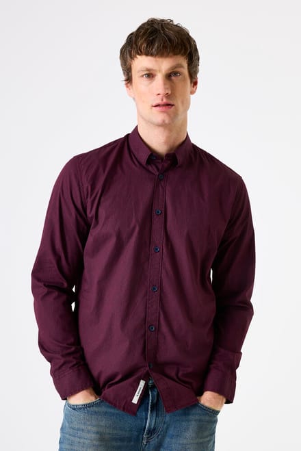 GARCIA Heren Print Overhemd Rood Lange mouw