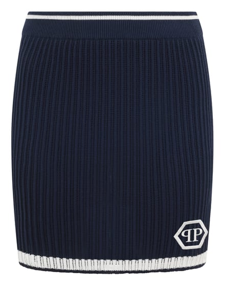 Knitted Mini Skirt Hexagon