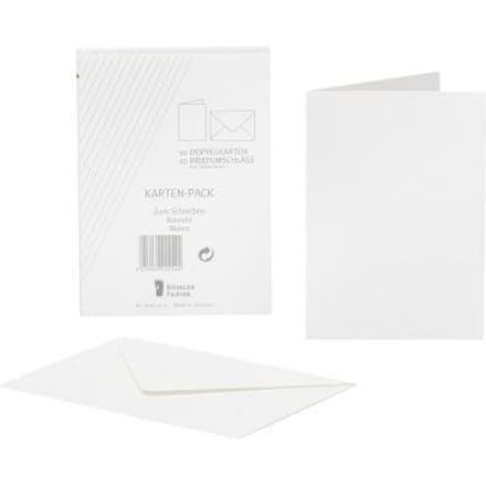 Rössler correspondentiekaarten inclusief envelop a6, pak van 10 stuks - zilver