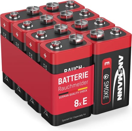 Alkaline 9V blokbatterijen voor rookmelders en alarmsystemen