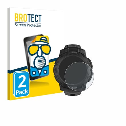 BROTECT - Screenprotector voor Garmin Instinct 3 Solar Tactical Edition (45 mm) - Folie Beschermfolie matte 2 Stuks