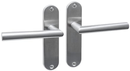 Intersteel Deurkruk Jura basic op schild ovaal 185x41mm blind rvs