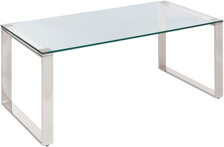 TILON - Salontafel - Zilver - Veiligheidsglas