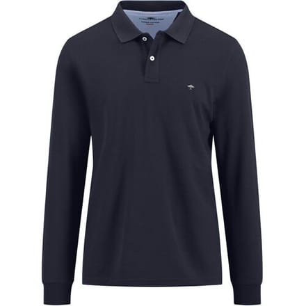 Fynch-Hatton Polo Uni Color Longsleeve Premium Supima Cotton Navy / male