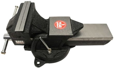 Bankschroef, draaibaar, met aambeeld, 6”, staal