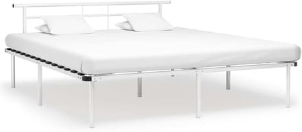 Metalen Bedframe - Klassiek Bedframe - Slaapkamer Inrichting - Solide Constructie - 180x200 cm - Wit