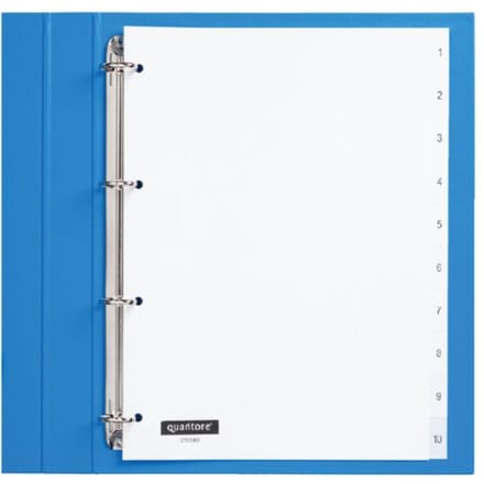 Quantore - Tabbladen - 4-gaats - 1-10 genummerd - wit PP