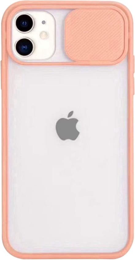 New Age Devi - Hoesje geschikt coor iPhone 13 - Case - Roze/Zalm Transparant - Shock Proof - Camera Bescherming + Cover