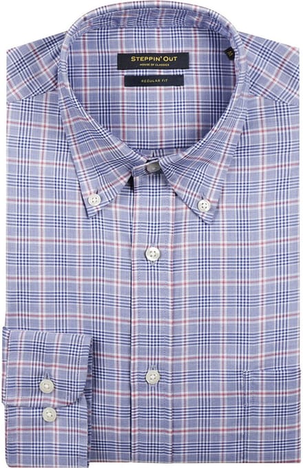 Steppin' Out Overhemd Ruiten Blauw Rood - Maat XXL - Heren