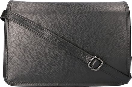 Leather Design Schoudertas met Overslag Revival Vintage Zwart