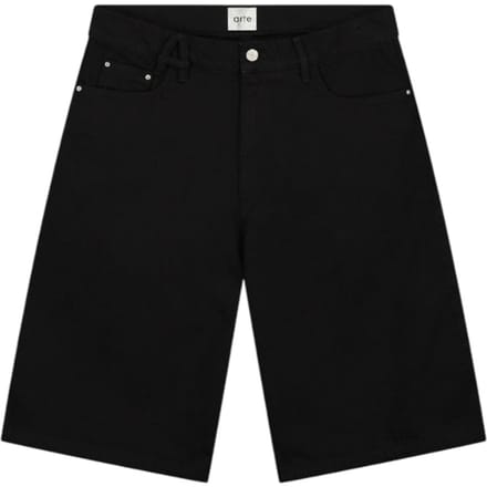 Arte Antwerp Riem detail shorts van jeans - zwart