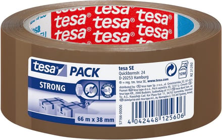 tesa pack Strong Packaging Tape 66m x 38mm Bruin