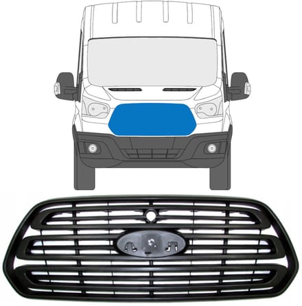 Zwarte grill voor Ford Transit 2014-