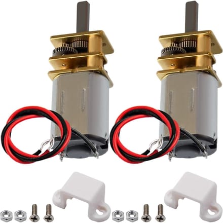 Micro Aandrijfmotor - DC Motor - Robot Projecten - Lage Ruis - 2 Stuks - Metaal