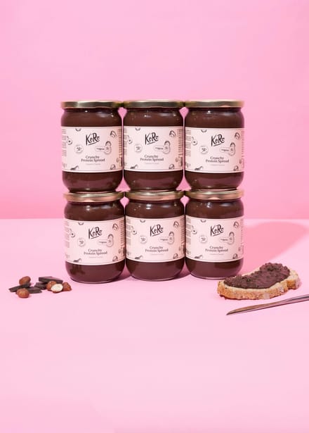 Vegan crunchy proteinspread hazelnoot-cacao 6 x 500 g