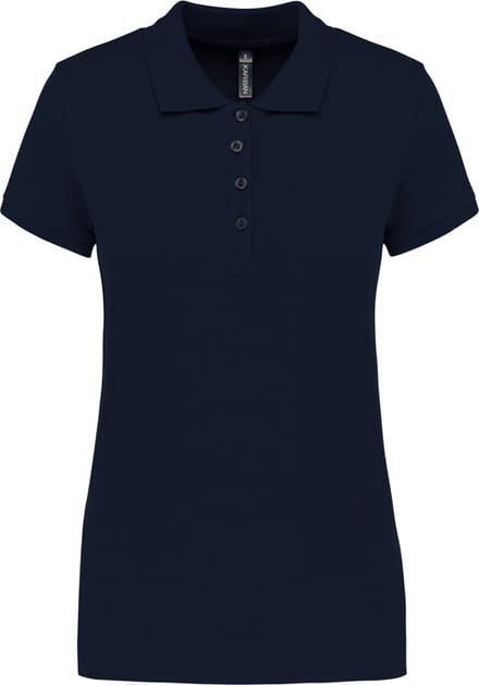 Kariban Piqué-damespolo korte mouwen K255 - Navy - L