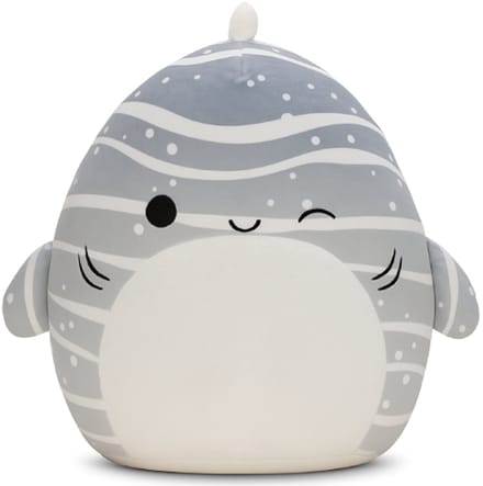 Squishmallows Sachie Grijze Haai Pluche Knuffel 20 cm