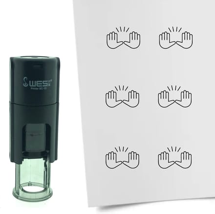 CombiCraft Stempel Hallelujah 10mm rond - zwarte inkt