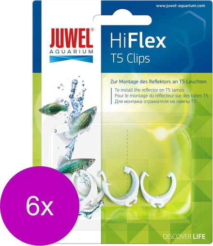 Juwel Kunststofclip Hiflex T5 - Verlichting - 6 x 4 stuks