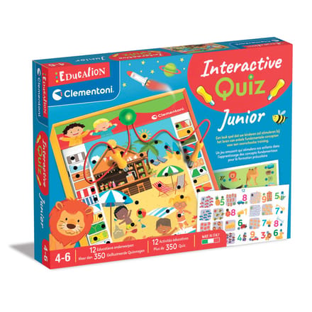 Education Clementoni - Interactive Quiz Junior - Educatief Speelgoed - Kleuter Speelgoed - 4+ Jaar