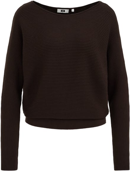 WE Fashion Dames fijngebreide trui van ribstof