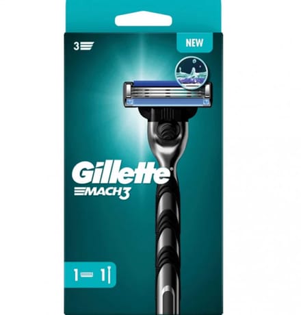 Gillette Mach3 systeem apparaat + 1 reserve mesje