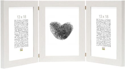 Deknudt Frames fotolijst S41VF1 H3V - wit - drieluik - 3x 13x18 cm