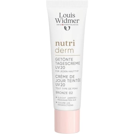 Louis Widmer Nutriderm Getinte Dagcrème Uv 20 Bronze 02 Met Parfum 30ml